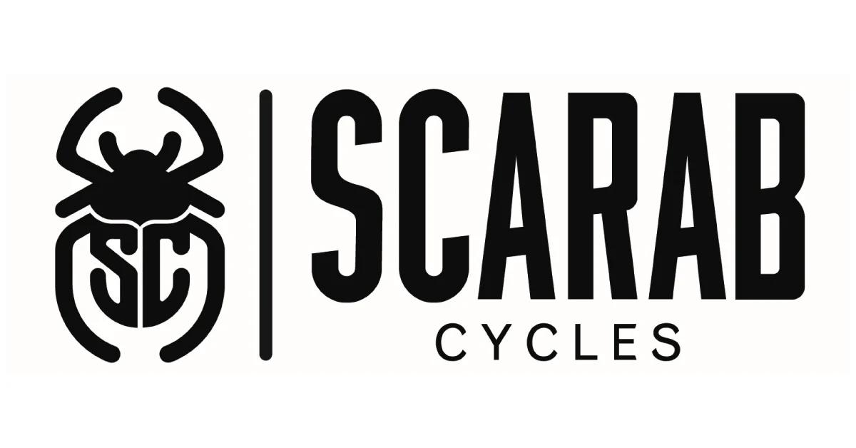 Logo Scarab Cycles, fabricant artisanal de vélos, El Retiro
